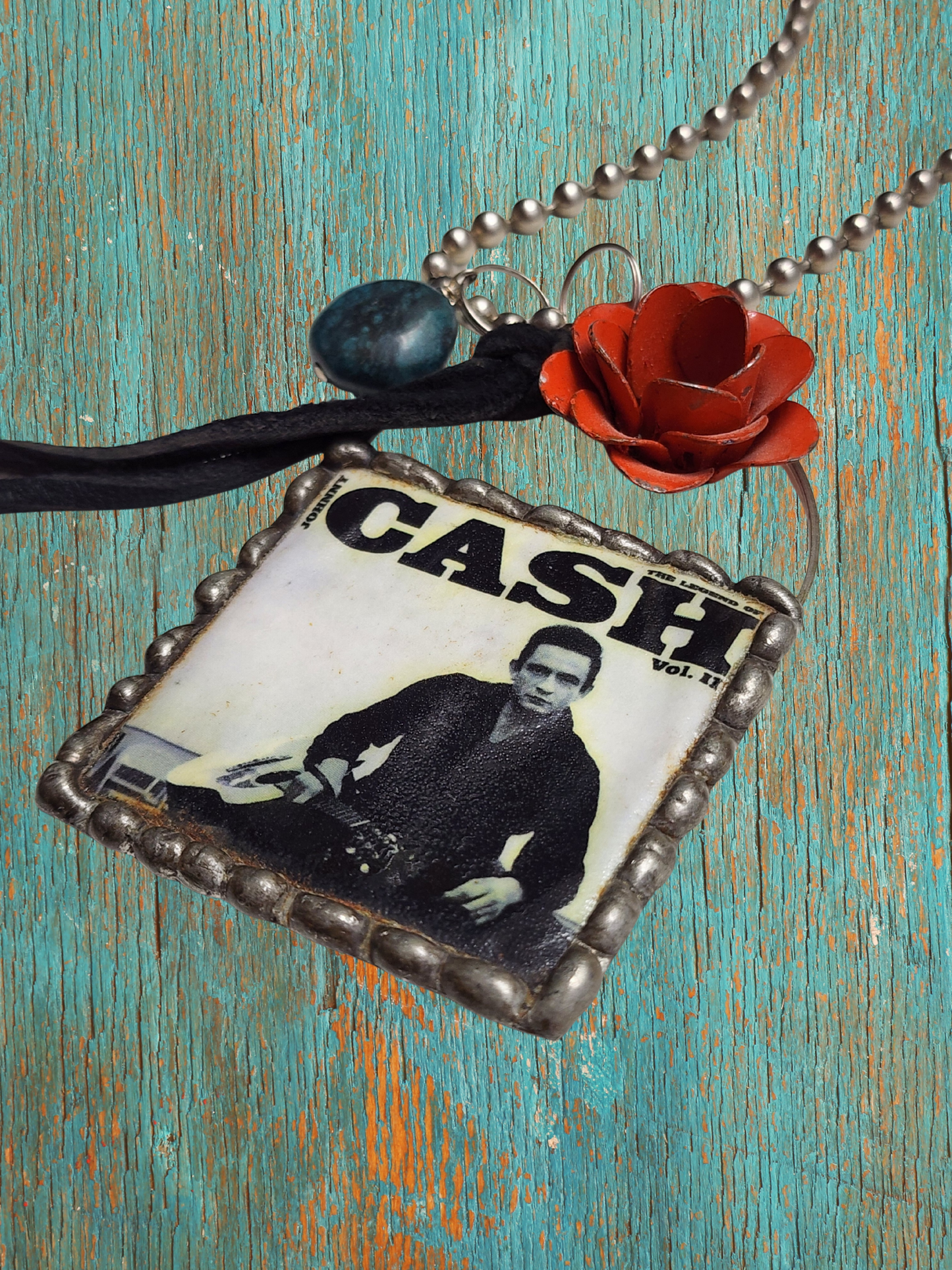Johnny Cash Tribute Pendant Necklace
