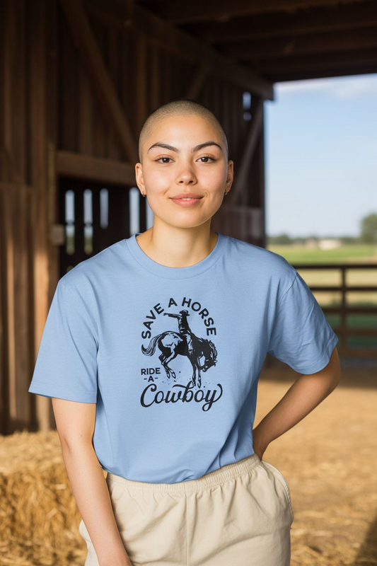 Save a Horse, Ride a Cowboy Tee Medium