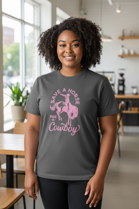 Save a Horse, Ride a Cowboy Tee Large