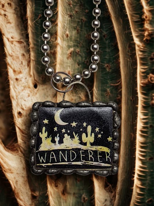 Wanderer Desert Night Pendant Necklace