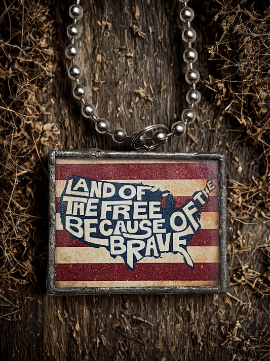 Land of the Free Pendant Necklace