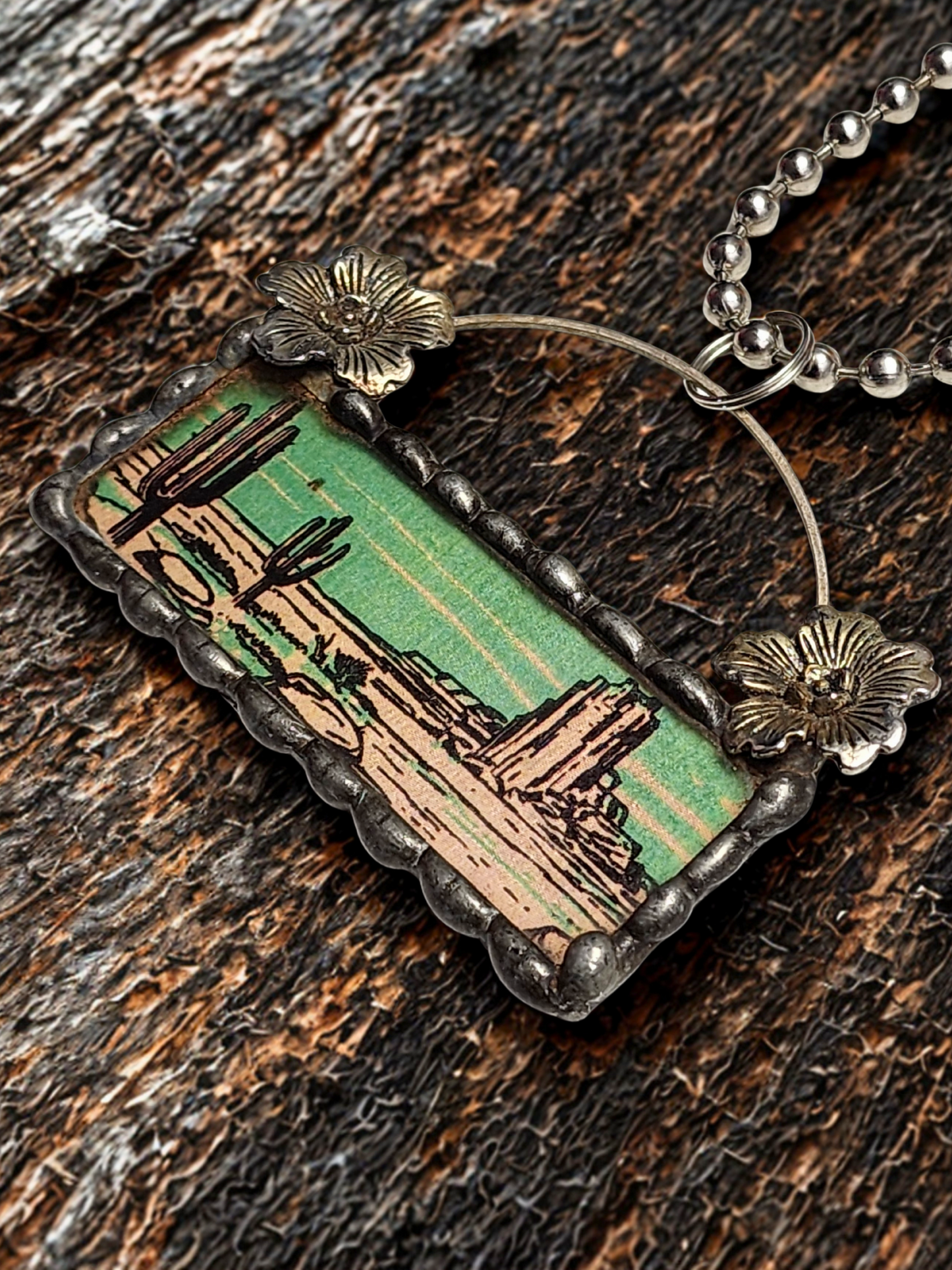 Desert Landscape Pendant Necklace