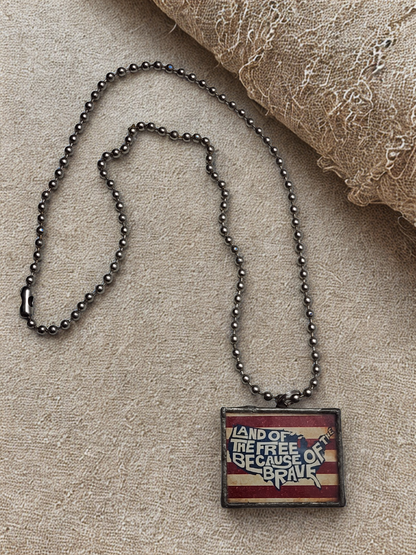 Land of the Free Pendant Necklace
