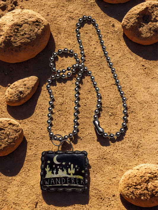 Wanderer Desert Night Pendant Necklace